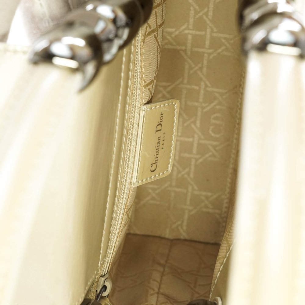 Authentic Christian Dior Hand Bag Enamel - Picture 8 of 14